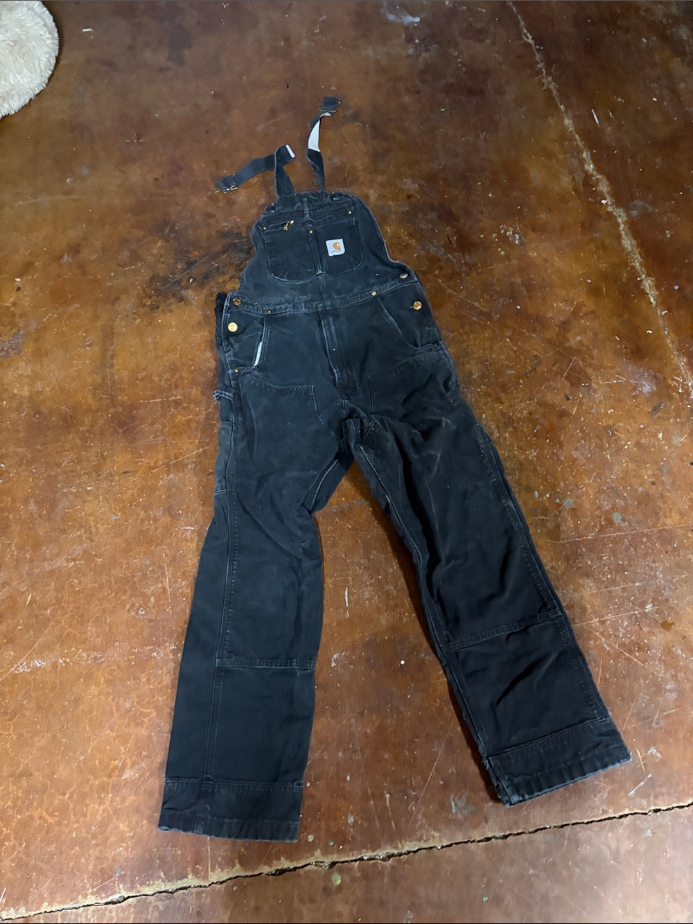Carhartt Black Duck Canvas Bib Overalls 32x34